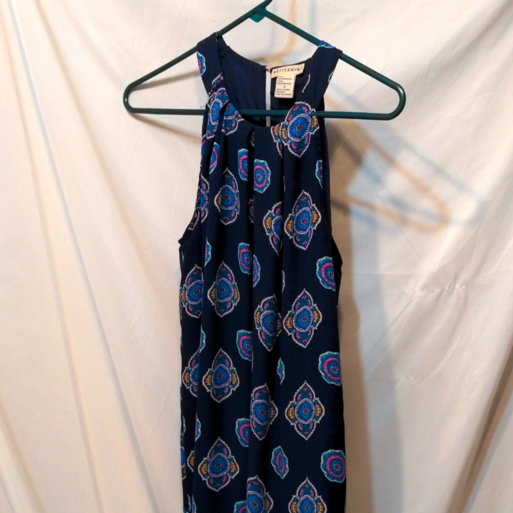 Artisan NY blue sleeveless sheath dress size small - Picture 1 of 6
